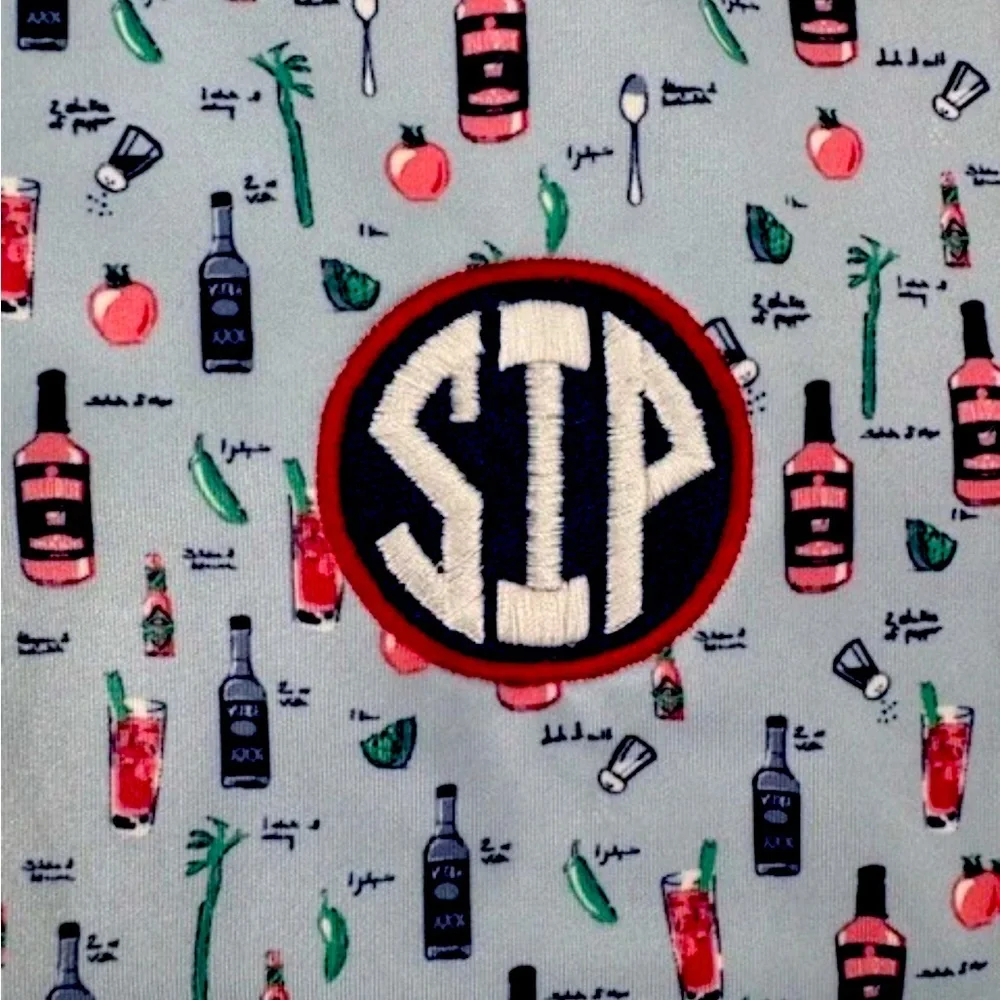 Peter Millar Bloody Mary SIP Polo! Ole Miss Large! EUC! - Picture 2 of 6